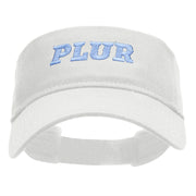 PLUR Embroidered Cotton Twill Sun Visor