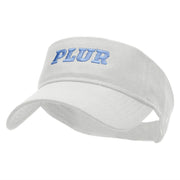 PLUR Embroidered Cotton Twill Sun Visor