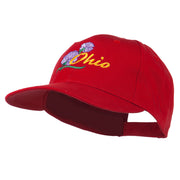 Ohio Carnation Flower Embroidered Cap