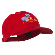 Ohio Carnation Flower Embroidered Cap