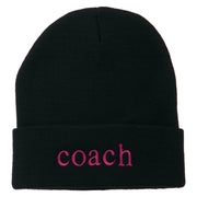 Coach Embroidered Long Beanie