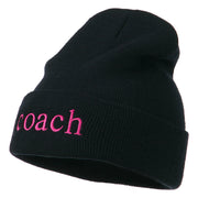 Coach Embroidered Long Beanie