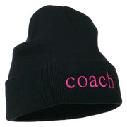 Coach Embroidered Long Beanie