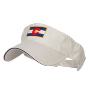 Colorado Flag Embroidered Cotton Sandwich Visor