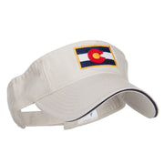 Colorado Flag Embroidered Cotton Sandwich Visor