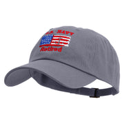 Navy Anchor Retired Unstructured Low Profile 6 panel Cotton Cap - Dk-Grey OSFM