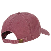 Canoe Outline Embroidered Washed Buckle Cap