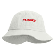 Flurry Embroidered Pigment Dyed Bucket Hat - White OSFM