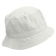 Flurry Embroidered Pigment Dyed Bucket Hat - White OSFM