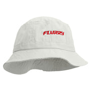 Flurry Embroidered Pigment Dyed Bucket Hat - White OSFM