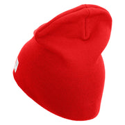 US Marine Corps Retired Symbol Embroidered 8 Inch Short Beanie Made in USA - Red OSFM