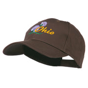 Ohio Carnation Flower Embroidered Cap