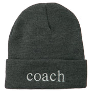 Coach Embroidered Long Beanie