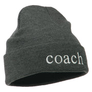 Coach Embroidered Long Beanie