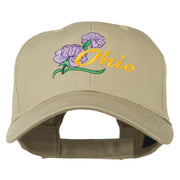 Ohio Carnation Flower Embroidered Cap