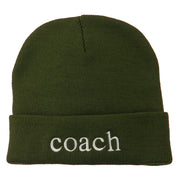 Coach Embroidered Long Beanie