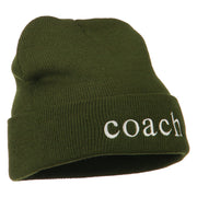 Coach Embroidered Long Beanie