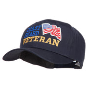 Wording of Coast Guard Veteran with Flag Patched Pro Cap