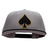 Black Spades Patched Wool Blend Pro Style 2 Tone Snapback - Black-Grey OSFM