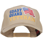 Wording of Coast Guard Veteran with Flag Patched Pro Cap