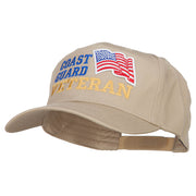 Wording of Coast Guard Veteran with Flag Patched Pro Cap