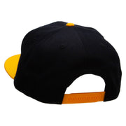 Black Spades Patched Wool Blend Pro Style 2 Tone Snapback - Gold-Black OSFM