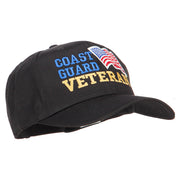 Wording of Coast Guard Veteran with Flag Patched Pro Cap