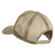 USS Pennsylvania BB 38 Blue Patched Solid Cotton Twill 5 panel Mesh Back Cap - Khaki OSFM