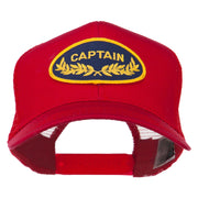 Captain Oak Leaf Military Patched Mesh Back Cap