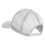 USS Pennsylvania BB 38 Blue Patched Solid Cotton Twill 5 panel Mesh Back Cap - White OSFM