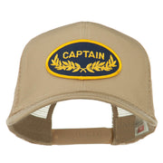 Captain Oak Leaf Military Patched Mesh Back Cap