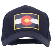 Colorado State Flag Heat Transfer 5 Panel Pro Style Twill Brushed Cap