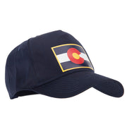 Colorado State Flag Heat Transfer 5 Panel Pro Style Twill Brushed Cap