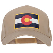 Colorado State Flag Heat Transfer 5 Panel Pro Style Twill Brushed Cap