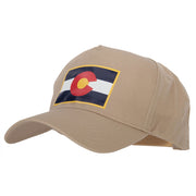 Colorado State Flag Heat Transfer 5 Panel Pro Style Twill Brushed Cap