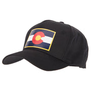 Colorado State Flag Heat Transfer 5 Panel Pro Style Twill Brushed Cap