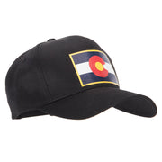 Colorado State Flag Heat Transfer 5 Panel Pro Style Twill Brushed Cap