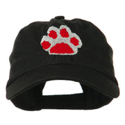 Cat Paw Pet Spun Washed Embroidered Cap