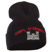 Corps of Engineers Embroidered Long Knitted Beanie