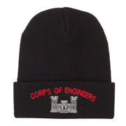 Corps of Engineers Embroidered Long Knitted Beanie