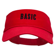 BASIC Embroidered Cotton Twill Sun Visor