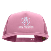 Covid Prevention Embroidered Mesh Trucker Cap