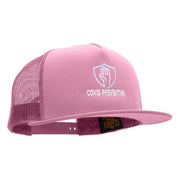 Covid Prevention Embroidered Mesh Trucker Cap