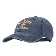 US Navy CPO Retired Military Embroidered Washed Cotton Twill Cap