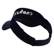 Camera Capture Logo Embroidered Cotton Twill Sun Visor - Navy OSFM