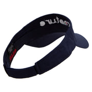 Camera Capture Logo Embroidered Cotton Twill Sun Visor - Navy OSFM