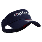 Camera Capture Logo Embroidered Cotton Twill Sun Visor - Navy OSFM