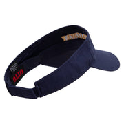 Train Railway Embroidered Cotton Twill Sun Visor - Navy OSFM