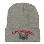 Corps of Engineers Embroidered Long Knitted Beanie