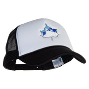 Winter Wolf Embroidered Summer Foam Mesh Trucker Cap